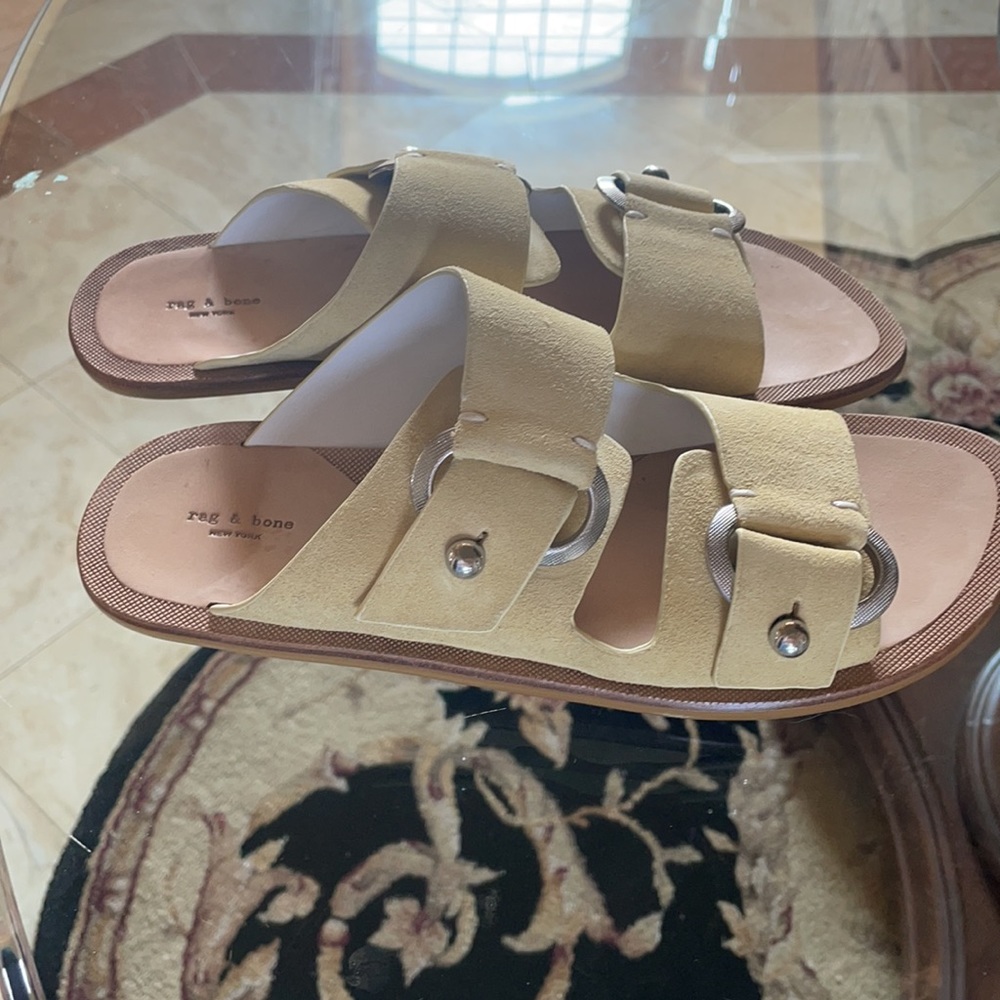 Rag and bone baby yellow suede sandals - Picture 7 of 9